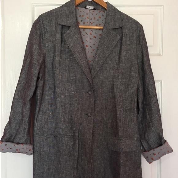 NWOT Blue Linen Blazer Jacket by Splash. - Picture 1 of 8